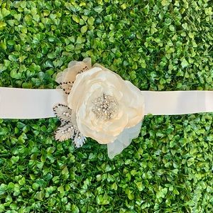 Ivory embellished bridal belt